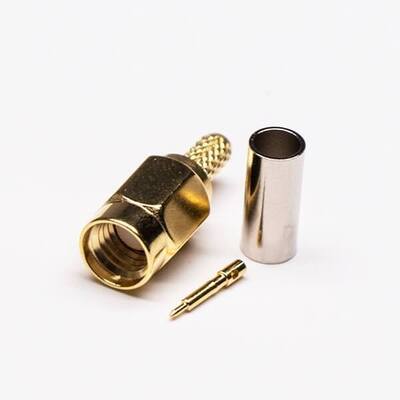 acheter Connecteur SSMA RF mâle à sertir pour câble coaxial RG316 RG174 avec plage de fréquence DC-35 GHz, étanchéité IP67 et contact en laiton plaqué or fabrication en ligne